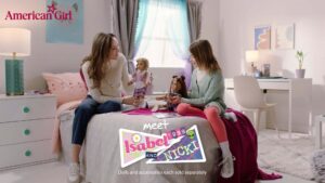 Thumbnail for an American Girl ad featuring a mother and daughter experiencing the 90s together, promoting the new 90s-themed doll.